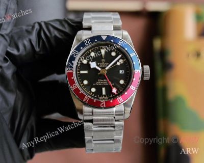 High Quality Replica TUDOR Black Bay Silver Stainless Steel Black Face Dial Three colors Bezel Watch 42mm